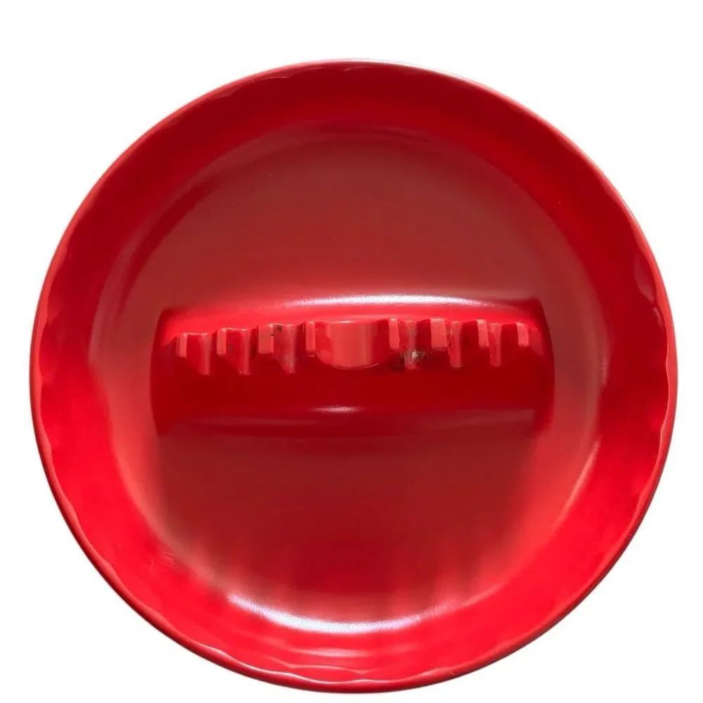 Vintage GES-LINE 341 Melmac Plastic 7” Red Ashtray